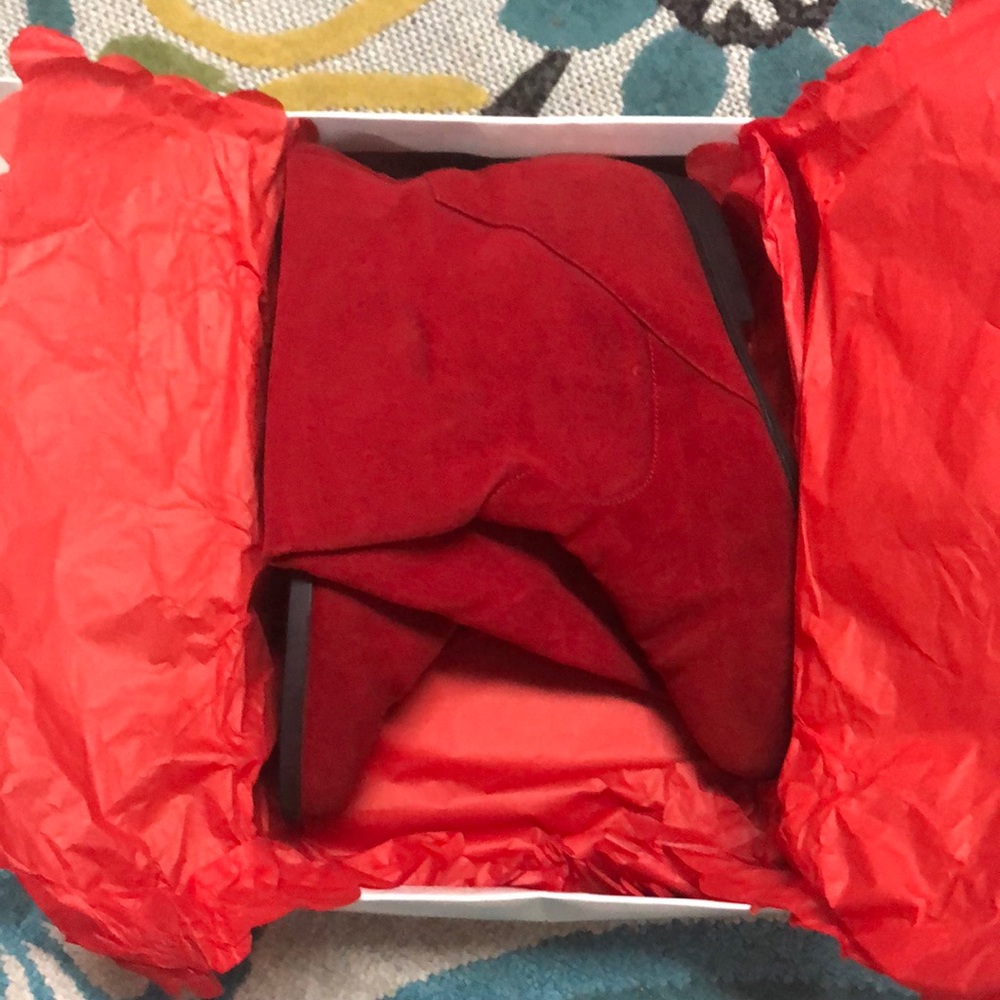 Jack Sprat Red Suede Boots